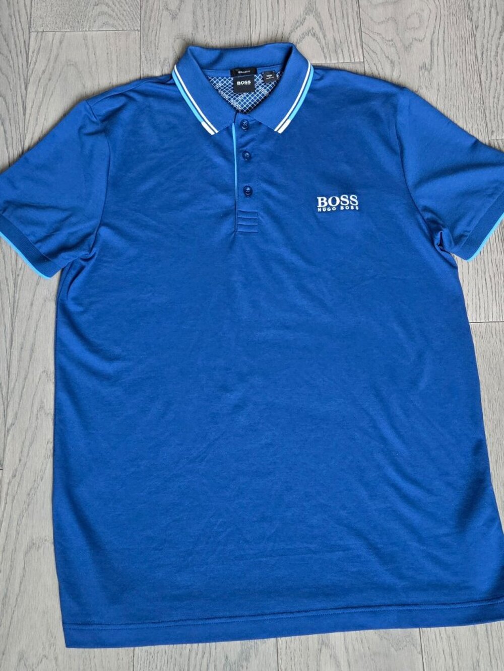 BOSS Hugo Boss Paddy Pro Golf Polo Shirt – Men’s Large – Royal Navy Blue